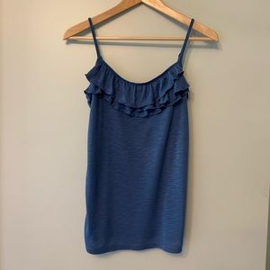 Ann Taylor Loft Ruffle Flowy Tank Top, Size small